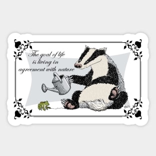 Watering Badger Sticker